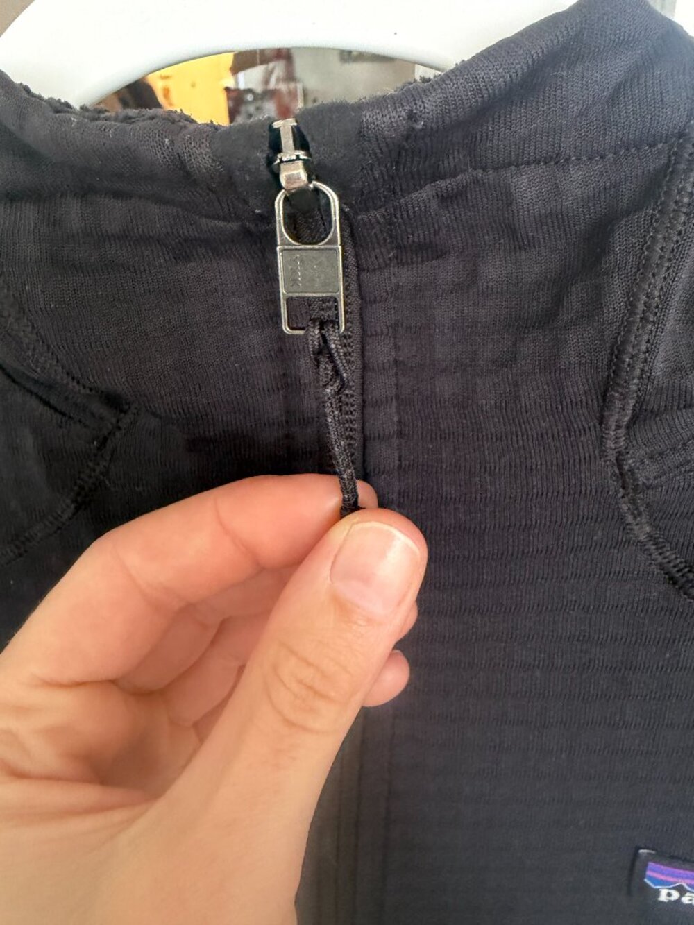 Patagonia Women's R1 Fleece Zip-Up Hoodie - Black - Picture 2 of 9